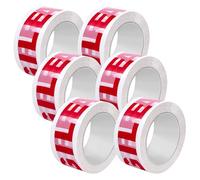 iSOUL Parcel Tape, Packing Tape Strong Heavy Duty Fragile Tape 48mm x 66m For Packing Boxes Packaging Tape Moving tape Parcel Tape Strong Fragile, Packing Tape Strong for Moving House 6 Rolls