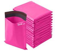 iSOUL Poly Mailer Bags 12x16 Self-Seal, Shipping Envelopes Strong, Waterproof, Tamper-Proof Polythene Packaging for Clothes, Bedding & Parcel Bag Shipping Post Bag Envelopes 50 Pack Hot Pink
