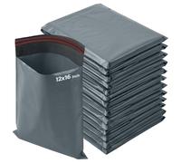 iSOUL Poly Mailer Bags 12x16 Self-Seal, Shipping Envelopes Strong, Waterproof, Tamper-Proof Polythene Packaging for Clothes, Bedding & Parcel Bag Shipping Post Bag Envelopes 50 Pack Grey