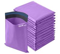 iSOUL Poly Mailer Bags 12x16 Self-Seal, Shipping Envelopes Strong, Waterproof, Tamper-Proof Polythene Packaging for Clothes, Bedding & Parcel Bag Shipping Post Bag Envelopes 50 Pack Purple