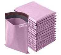 iSOUL Poly Mailer Bags 12x16 Self-Seal, Shipping Envelopes Strong, Waterproof, Tamper-Proof Polythene Packaging for Clothes, Bedding & Parcel Bag Shipping Post Bag Envelopes 50 Pack Pink