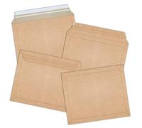 iSOUL Rigid Cardboard Envelopes 164 x 178mm 400gsm Card - Peel and Seal - Rip and Strip Open - Capacity Book Mailers/Card Mailers for Royal Mail Large Letter Posting 40 Pack