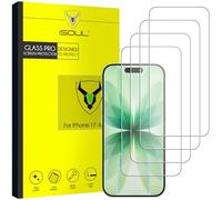 iSOUL Screen Protector for iPhone 17 Pro 6.3 Inch Tempered Glass Film Full Coverage, Screen Protector for iPhone 17/17 Pro / 16 Pro [ Case Friendly ] Clear 4 Pack