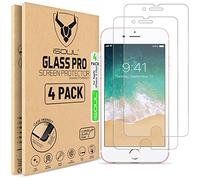 iSOUL Screen Protector for iPhone 8 and iPhone 7, iPhone 6s, iPhone 6, 4.7-Inch, Case Friendly, Tempered Glass Film, 4-Pack