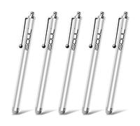 ISOUL Stylus Touch Pen, [5 PACK] Styli Capacitive Touchscreen Pen Steel Stylus For iPhone, iPad Mini, Pro, Galaxy, Note, Tab, Nexus, Nokia, Blackberry, OnePlus, Tablets and More (Silver)
