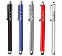 iSOUL Stylus Touch Pen, [5 PACK] Tablet Pen, Universal Capacitive Touchscreen Pen Steel Stylus For iPhone iPad Mini Pro Galaxy Note Tab Nexus Nokia Blackberry OnePlus Assorted