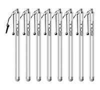 ISOUL Stylus Touch Pen, [8 PACK] Styli Capacitive Touchscreen Pen Aluminum Stylus For iPhone, iPad Mini, Pro, Galaxy, Note, Tab, Nexus, Nokia, Blackberry, OnePlus, Tablets and More - Silver