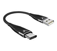 iSOUL USB C Cable [15cm] Data Sync High Speed Charging Nylon Braided Type C Fast Charger Lead Cord for Samsung Galaxy Huawei MacBook Xperia OnePlus Google Pixel Oculus Quest, iPad 10.2" 2020 8th Gen