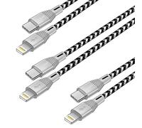 ISOUL USB C to Lightning Cable 2M Long, 3Pack USB C iPhone Charger Cable [Apple Approved] Fast PD Charger Sync Lead For iPhone 14 13 12 11 XS XR X Pro Max Mini 8 7 6S Plus 5S SE iPad iPod AirPods