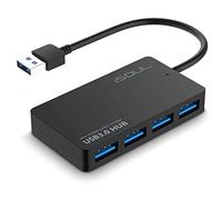 iSOUL USB Hub 3.0, 4-Port Ultra-Slim USB 3.0 Hub Portable Adapter High speed Expansion Multi USB Hub Splitter Lead Adapter Cable For PC Laptop, Desktop, PS3, Xbox, Wii, MAC, NoteBook, MacBook, NetBook