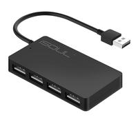 iSOUL USB Hub, 4-Port Ultra-Slim USB 2.0 Hub Portable High speed Expansion Multi USB Hub Splitter Lead Cable For PC Laptop, Desktop, PS3 PS4, Xbox, Wii, MAC, NoteBook, MacBook, NetBook