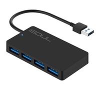 iSOUL USB Hub, 4-Port Ultra-Slim USB 3.0 Hub Portable High speed Expansion Multi USB Hub Splitter Lead Cable For PC Laptop, Desktop, PS3 PS4, Xbox, Wii, MAC, NoteBook, MacBook, NetBook
