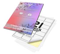 iSOUL White Blank Matt Self-Adhesive A4 Address Shipping Labels Stickers, Laser Inkjet Compatible L7651/J8651 Printer Paper Jam Free (10 Pack)