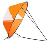 ISOYTERO Downwind Wind Sail Kit 42inch Kayak Wind Sail Kayak Paddle Board Accessories for Boat Sailboat Canoe Orange