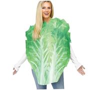 ISOYTERO Halloween Costumes Funny Realistic Lettuce Food Costume for Adult Fruit & Veggie Soft Skin-Friendly One Size Fits All Costume Colorful Fruit for Themed-Party Cosplay Roleplay