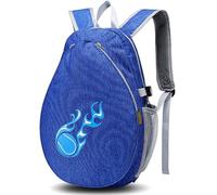 ISOYTERO Kids Tennis Bag, 11x16x6 Waterproof Oxford Fabric Tennis Backpack with Mesh Pockets, Large Capacity Dirt and Wear Resistant Racket Bag for Teens