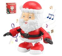 ISOYTERO Twerking Santa with Music, Singing and Dancing Red Plastic Santa Doll Animated Electric Lighted Toys for Kids Gift, Moving Christmas House Decors