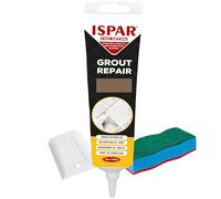 Ispar Tile Grout, 400 g Brown Grout Reviver, Fast Drying Premixed Grout Repair Kit with Spatula & Sponge, Ideal for Bathroom, Kitchen & Floor Tiles Renewal