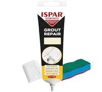 Ispar Tile Grout, 400 g Creme Grout Reviver, Fast Drying Premixed Grout Repair Kit with Spatula & Sponge, Ideal for Bathroom, Kitchen & Floor Tiles Renewal