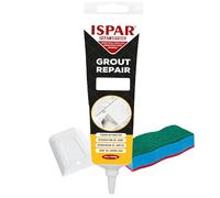 Ispar Tile Grout, 400 g White Grout Reviver, Fast Drying Premixed Grout Repair Kit with Spatula & Sponge, Ideal for Bathroom, Kitchen & Floor Tiles Renewal