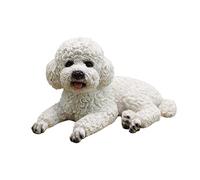 iSpchen Car Simulation Teddy Dog Ornament,Doll Teddy Ornaments Crafts Car Interior Simulation Dog Car Interior Dashboard Ornament for Bedroom Home Desk Office