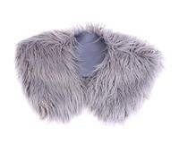 iSpchen Faux Fur Scarf for Women: Viking Queen Wrap Shawls Warm Plush Scarf Wraps Fur Shrug Costume Accessory for Winter Festive