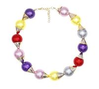 iSPECIAL Chunky Simple Layer Stylish Faux Pearl with Crystal Bead Necklace for Women Discover the Epitome of Sophistication Elevate your Look with the Harmonious Fusion of Faux Pearls and Shimmering