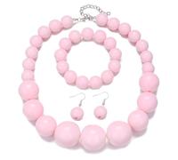 iSPECIAL Chunky Simple Layer Stylish Faux Pearl with Crystal Bead Necklace for Women Discover the Epitome of Sophistication Elevate your Look with the Harmonious Fusion of Faux Pearls and Shimmering