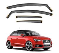 iSpeed Premium Wind Deflectors for AUDI A1 / S1 5-door Hatchback 2012-2017 4-pc - Keep Your Car Ventilated in Rain - Reduce Wind Turbulence - Tinted, In-Channel Type