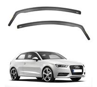 iSpeed Premium Wind Deflectors for Audi A3 | S3 MK3 3-doors hatchback 2013-2019 2-pc - Keep Your Car Ventilated in Rain - Reduce Wind Turbulence - Tinted, In-Channel Type