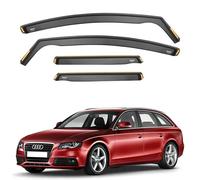 iSpeed Premium Wind Deflectors For Audi A4 B8 Avant Estate 5-doors 2009-2015 4-pc - Keep Your Car Ventilated in Rain - Reduce Wind Turbulence - Tinted, In-Channel Type