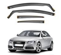 iSpeed Premium Wind Deflectors for AUDI A4 B8 Saloon 4-door 2009-2015 4-pc - Keep Your Car Ventilated in Rain - Reduce Wind Turbulence - Tinted, In-Channel Type