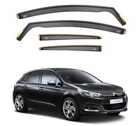 iSpeed Premium Wind Deflectors for Citroen C4 MK2 2010-2018 5-Door Hatchback 4-pc - Keep Your Car Ventilated in Rain - Reduce Wind Turbulence - *DOES NOT FIT C4 PICASSO*