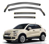 iSpeed Premium Wind Deflectors for FIAT 500X 5-doors 2015-onwards 4-pc - Keep Your Car Ventilated in Rain - Reduce Wind Turbulence - Tinted, In-Channel Type