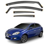 iSpeed Premium Wind Deflectors for FIAT BRAVO 5-doors 2007-2014 Hatchback 4-pc - Keep Your Car Ventilated in Rain - Reduce Wind Turbulence - Tinted, In-Channel Type