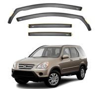iSPEED Premium Wind Deflectors for HONDA CR-V/CRV MK2 2001-2006 5-Door 4-pc - Keep Your Car Ventilated in Rain - Reduce Wind Turbulence - Tinted, In-Channel Type -