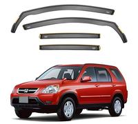 iSpeed Premium Wind Deflectors for HONDA CR-V MK2 2001-2006 5-Door 4-pc - Keep Your Car Ventilated in Rain - Reduce Wind Turbulence - Tinted, In-Channel Type