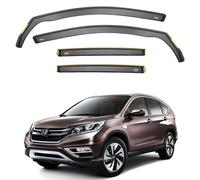 iSpeed Premium Wind Deflectors for HONDA CR-V MK4 2013-2017 4-pc - Keep Your Car Ventilated in Rain - Reduce Wind Turbulence - Tinted, In-Channel Type