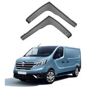 iSpeed Premium Wind Deflectors for RENAULT TRAFIC MK3 2014-onwards 2-pc - Keep Your Car Ventilated in Rain - Reduce Wind Turbulence - Tinted, In-Channel Type