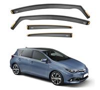iSpeed Premium Wind Deflectors for TOYOTA AURIS E180 MK2 Hatchback 5-doors 2013-2018 4-pc - Keep Your Car Ventilated in Rain - Reduce Wind Turbulence - Tinted, In-Channel Type