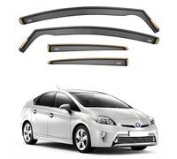 iSpeed Premium Wind Deflectors for TOYOTA PRIUS MK3 5-door 2011-2015 4-pc - Keep Your Car Ventilated in Rain - Reduce Wind Turbulence - Tinted, In-Channel Type