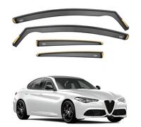 ISPEED Wind Deflectors for ALFA ROMEO GIULIA 2016-2026 4 Door Saloon 4pc Set - Keep Your Car Ventilated In Rain - Reduce Wind Turbulence - Tinted In-Channel Type