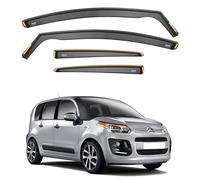 iSpeed Wind Deflectors For Citroen C3 Picasso 2009-2017 5 Door MPV 4pc Set - Keep Your Car Ventilated in Rain - Reduce Wind Turbulence - Tinted In-Channel