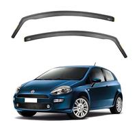 Ispeed Wind Deflectors For Fiat Grande Punto/Evo 2006-2019 3 Door Hatchback 2pc Set - Keep Your Car Ventilated in Rain - Reduce Wind Turbulence - Tinted In-Channel