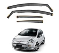 ISPEED Wind Deflectors for Fiat Grande Punto/Punto Evo 2005-2018 5-Door Hatchback 4pc Set - Keep Your Car Ventilated In Rain - Reduce Wind Turbulence - Tinted In-Channel Type