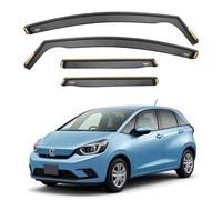 ISPEED Wind Deflectors for HONDA JAZZ MK4 2020-2026 5 Door Hatchback 4pc Set - Keep Your Car Ventilated In Rain - Reduce Wind Turbulence - Tinted In-Channel Type