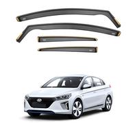 ISPEED Wind Deflectors For Hyundai Ioniq 2016-2022 5-Door Hatchback 4pc Set | Keep Your Car Ventilated In Rain & Wind, Reduce Wind Turbulence, Easy Installation, Tinted, In-Channel Deflectors