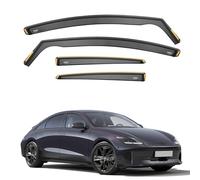 ISPEED Wind Deflectors For Hyundai Ioniq 6 2022-2026 4-Door Saloon 4pc Set | Keep Your Car Ventilated In Rain & Wind, Reduce Wind Turbulence, Easy Installation, Tinted, In-Channel Deflectors