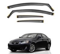 iSpeed Wind Deflectors For Lexus IS mk2 4 Door Saloon 2006-2013 4pc - Keep Your Car Ventilated in Rain - Reduce Wind Turbulence - Tinted In-Channel Type
