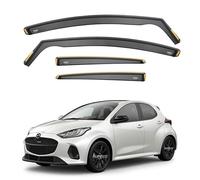 ISPEED Wind Deflectors For Mazda 2 Hybrid KB 2022-2027 5-Door Hatchback 4pc Set | Keep Your Car Ventilated In Rain & Wind, Reduce Wind Turbulence, Easy Installation, Tinted, In-Channel Deflectors